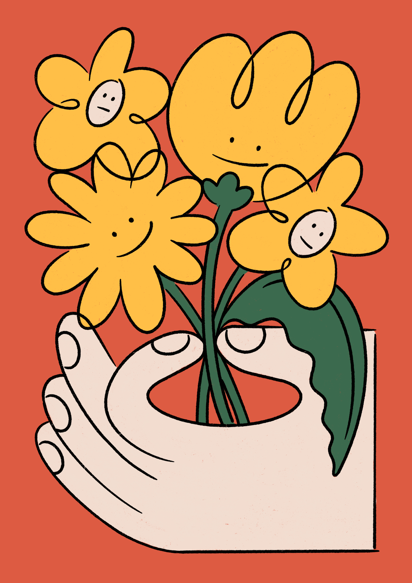 05. Friendly Flowers (A2 Print)